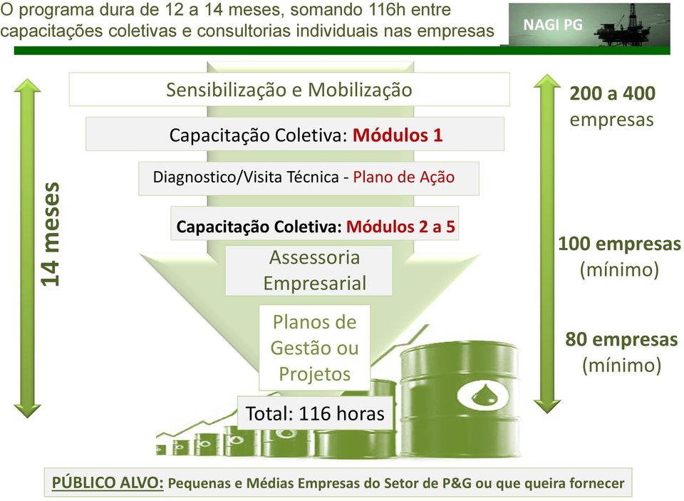 Capacitação Coletiva: Módulos 2 a 5 Assessoria Empresarial Planos de Gestão ou Projetos Total: 116 horas 200 a 400