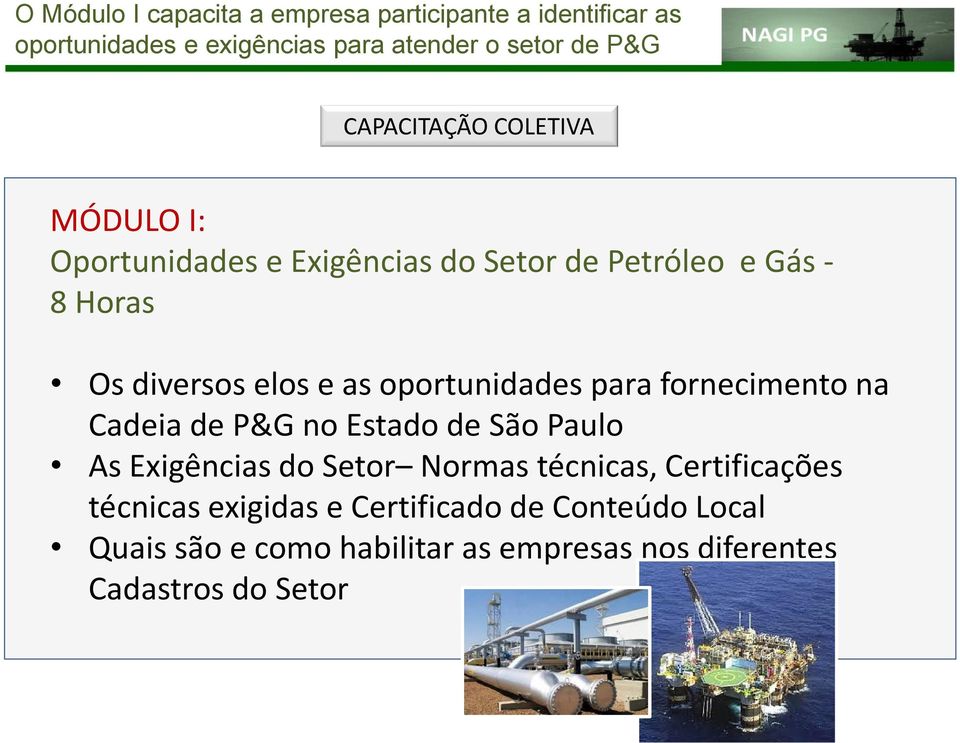 oportunidades para fornecimento na Cadeia de P&G no Estado de São Paulo As Exigências do Setor Normas técnicas,