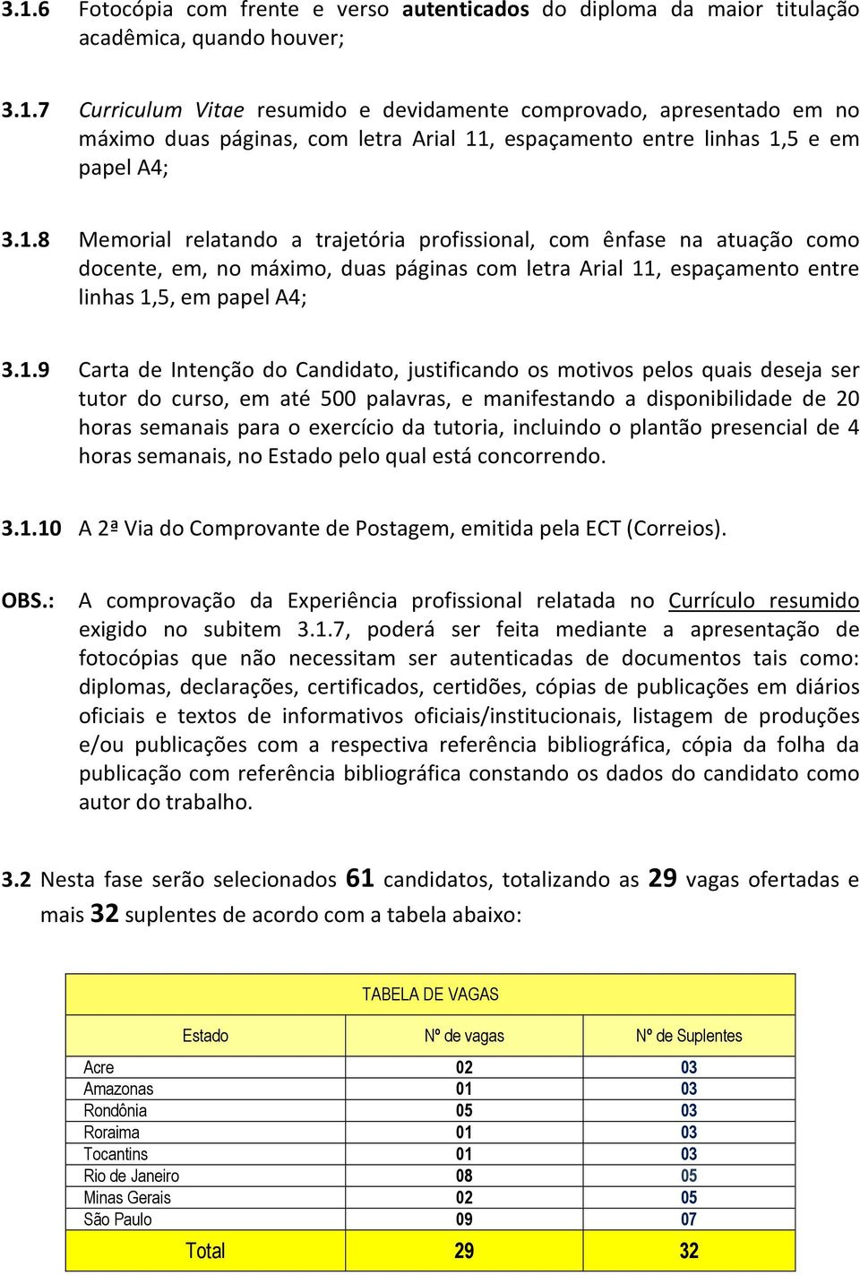 Intenção do Candidato, justificando os motivos pelos quais deseja ser tutor do curso, em até 500 palavras, e manifestando a disponibilidade de 20 horas semanais para o exercício da tutoria, incluindo