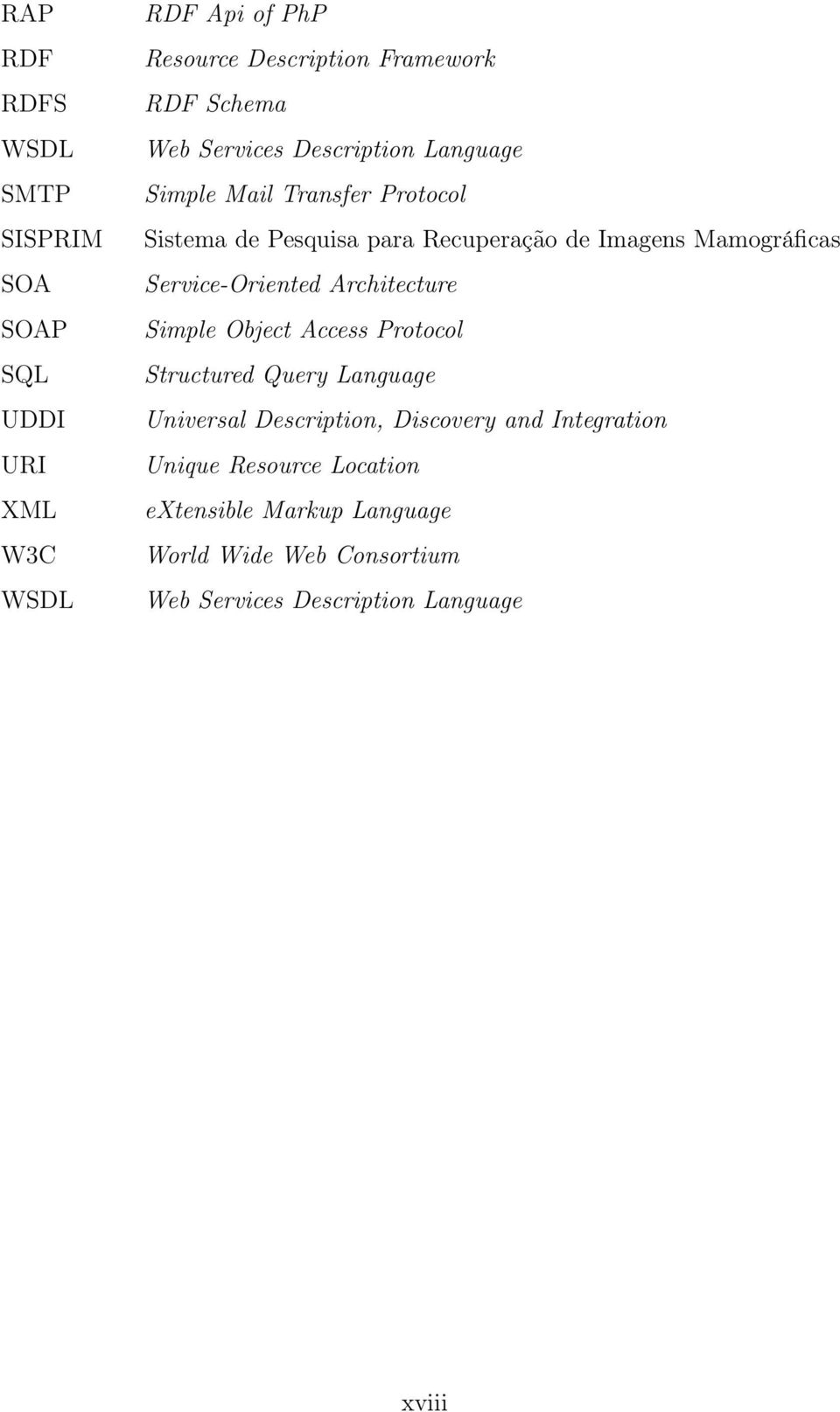 Service-Oriented Architecture Simple Object Access Protocol Structured Query Language Universal Description, Discovery and