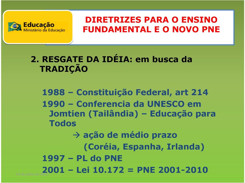 (Tailândia) Educação para Todos ação de médio prazo 1997 PL do