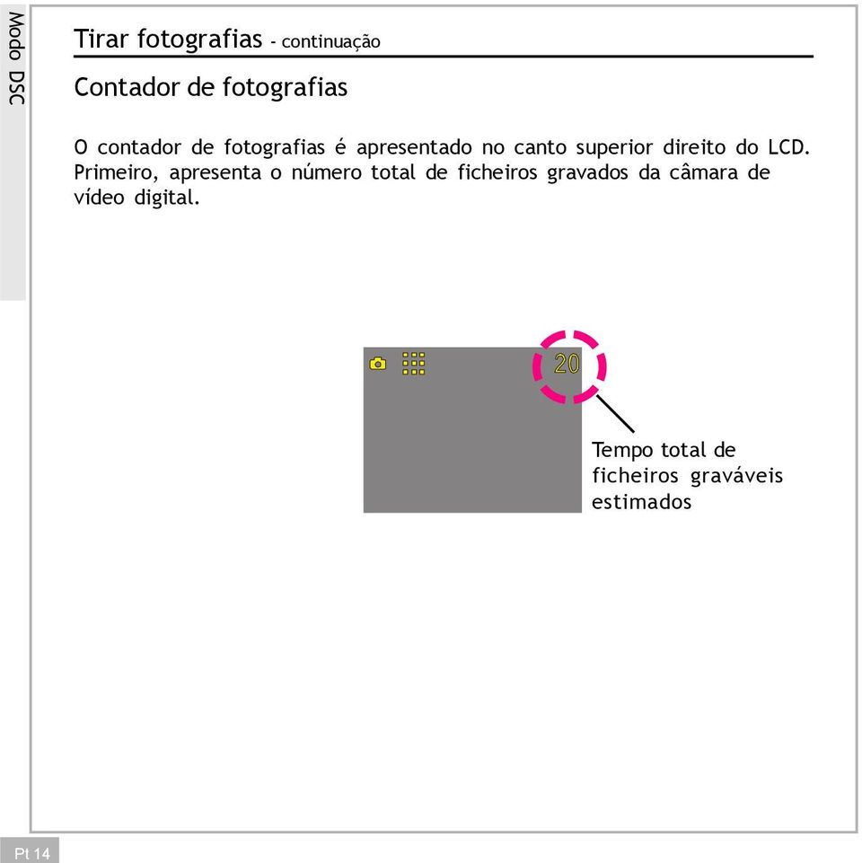 superior direito do LCD.