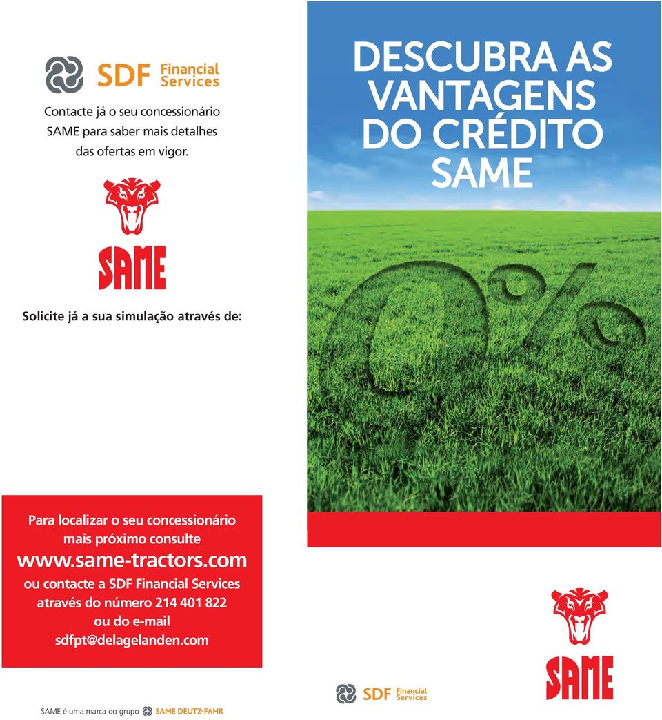 o seu concessionário mais próximo consulte www.same-tractors.