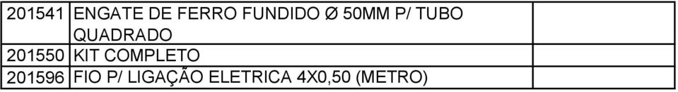 QUADRADO 201550 KIT COMPLETO