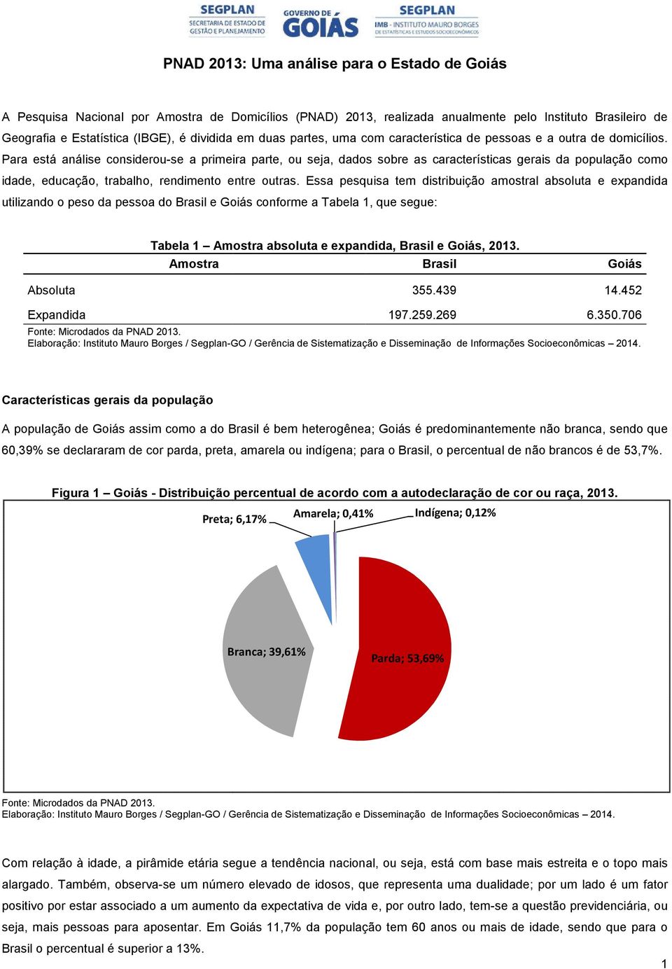 Para está análise considerou-se a primeira parte, ou seja, dados sobre as características gerais da população como idade, educação, trabalho, rendimento entre outras.