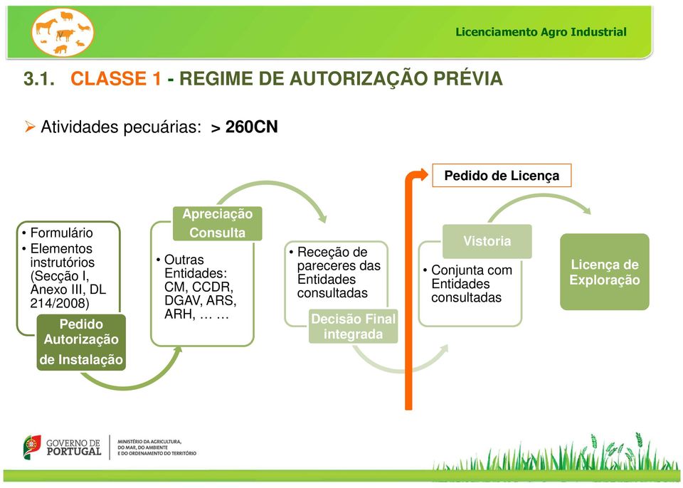 Consulta Outras Entidades: CM, CCDR, DGAV, ARS, ARH, Receção de pareceres das Entidades