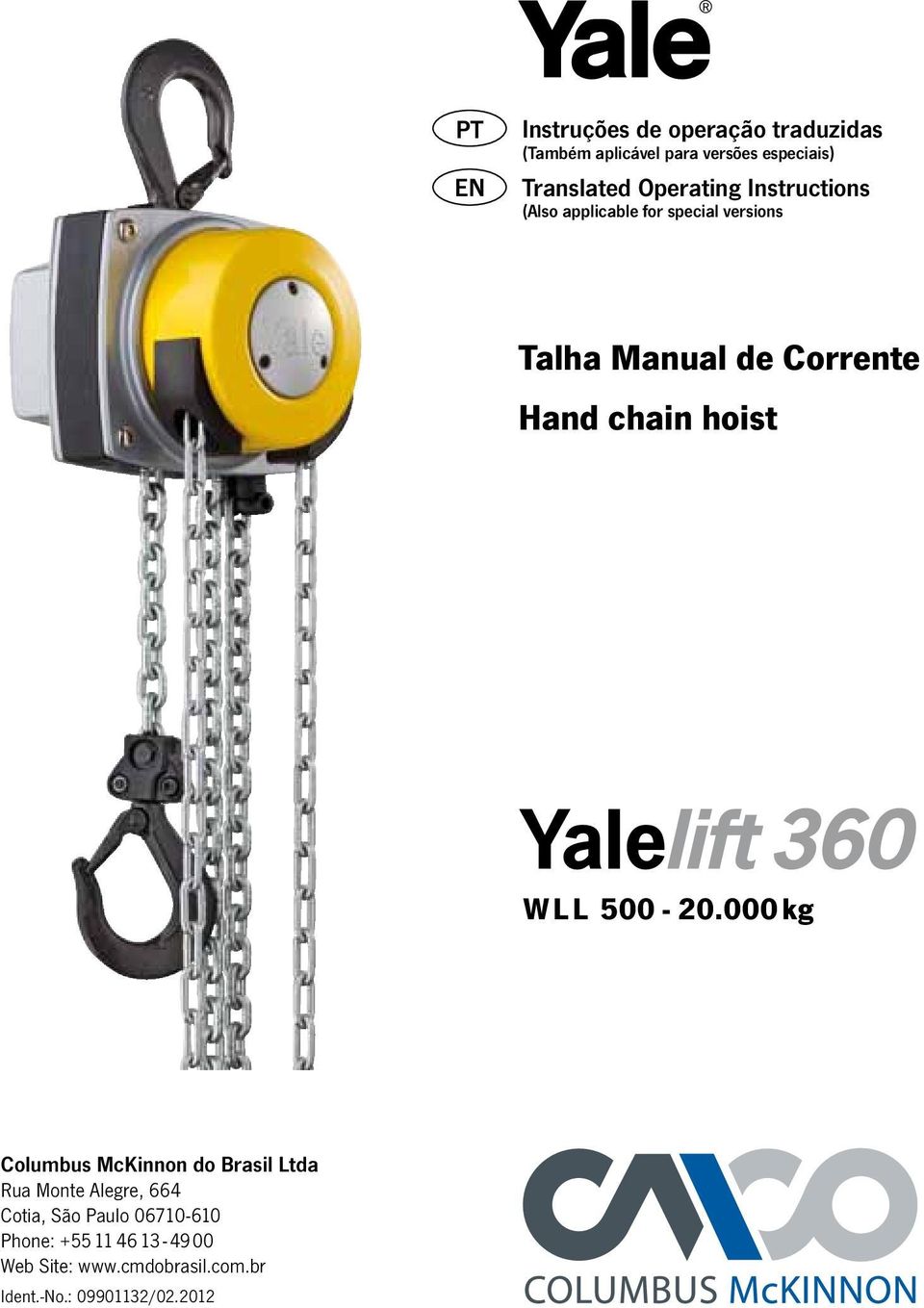 chain hoist WLL 500-20.