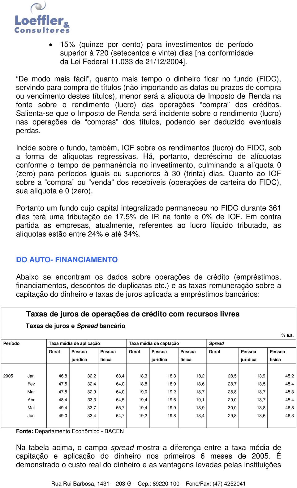 alíquota de Imposto de Renda na fonte sobre o rendimento (lucro) das operações compra dos créditos.