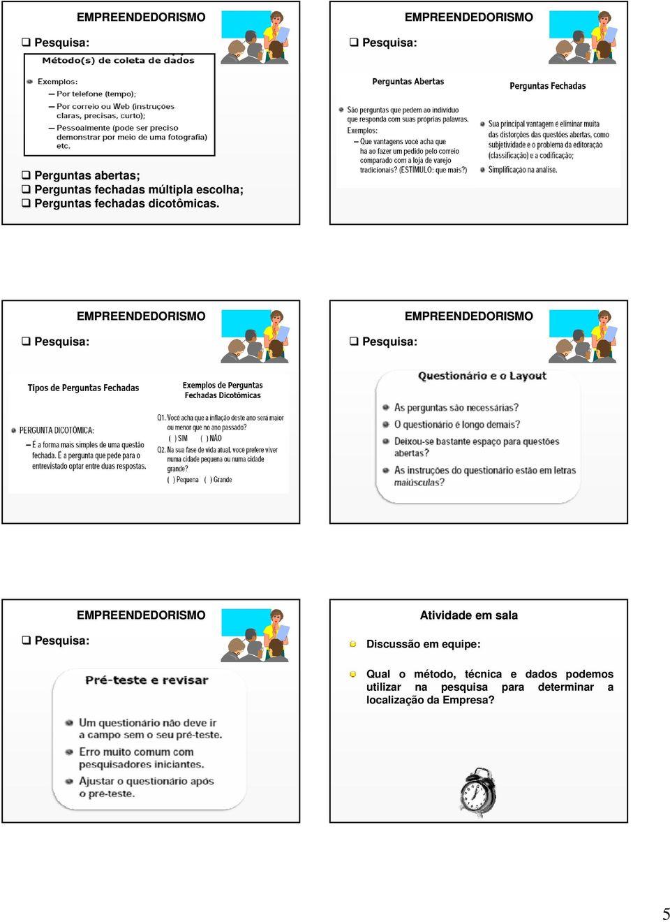 Atividade em sala Discussão em equipe: Qual o método,