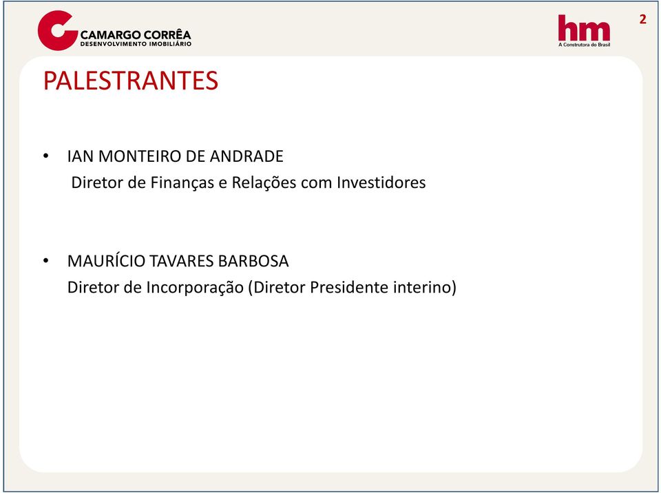 Investidores MAURÍCIO TAVARES BARBOSA