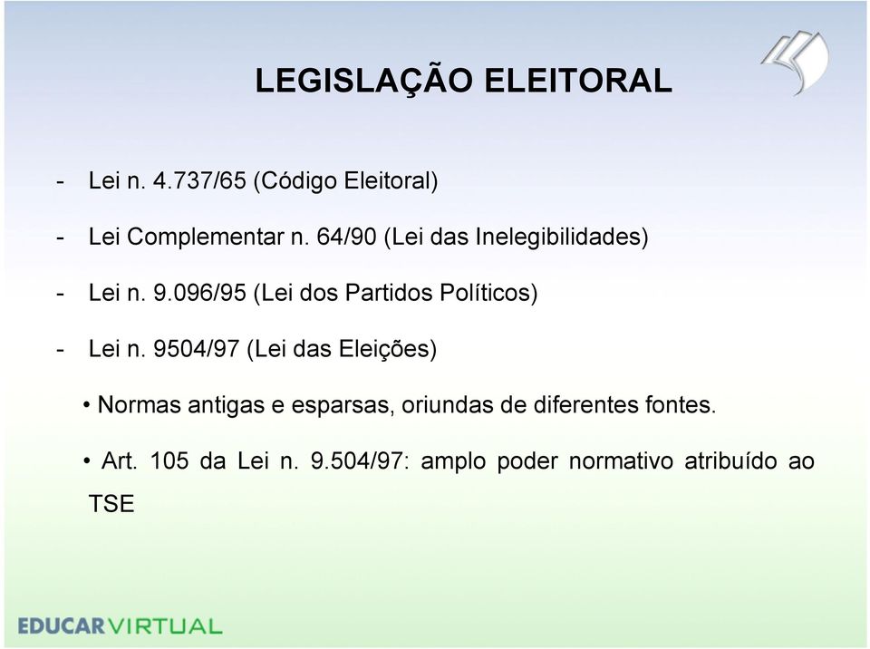 096/95(Lei dos Partidos Políticos) - Lein.