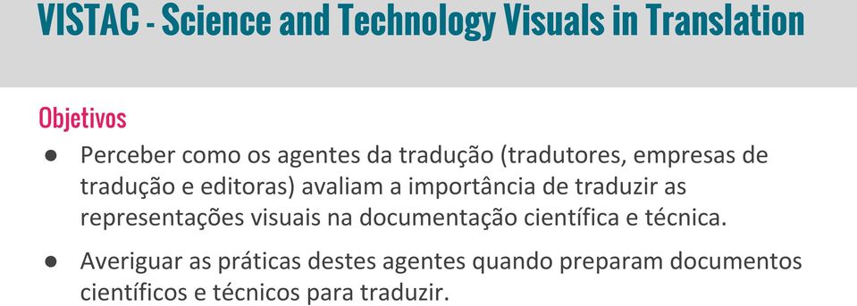 importância de traduzir as representações visuais na documentação científica e técnica.