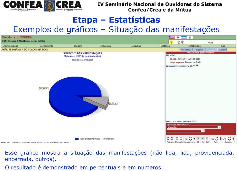 manifestações (não lida, lida, providenciada,