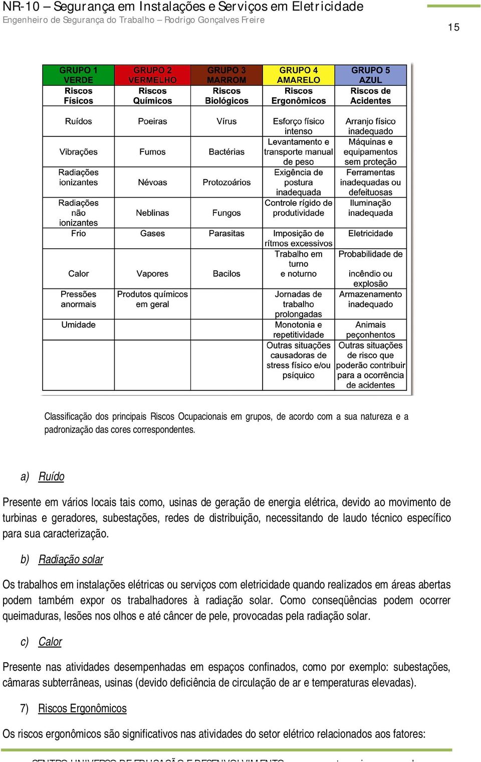 específico para sua caracterização.