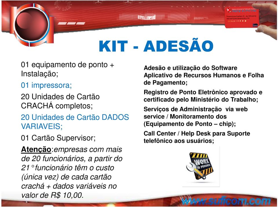 KIT - ADESÃO Adesão e utilização do Software Aplicativo de Recursos Humanos e Folha de Pagamento; Registro de Ponto Eletrônico aprovado e certificado pelo