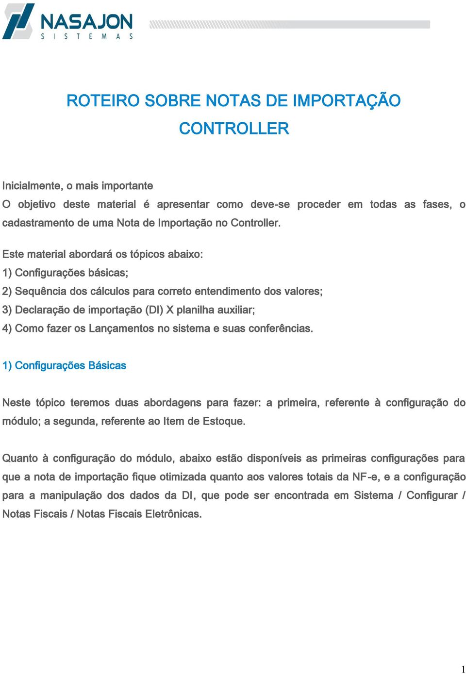 fazer os Lançamentos no sistema e suas conferências.