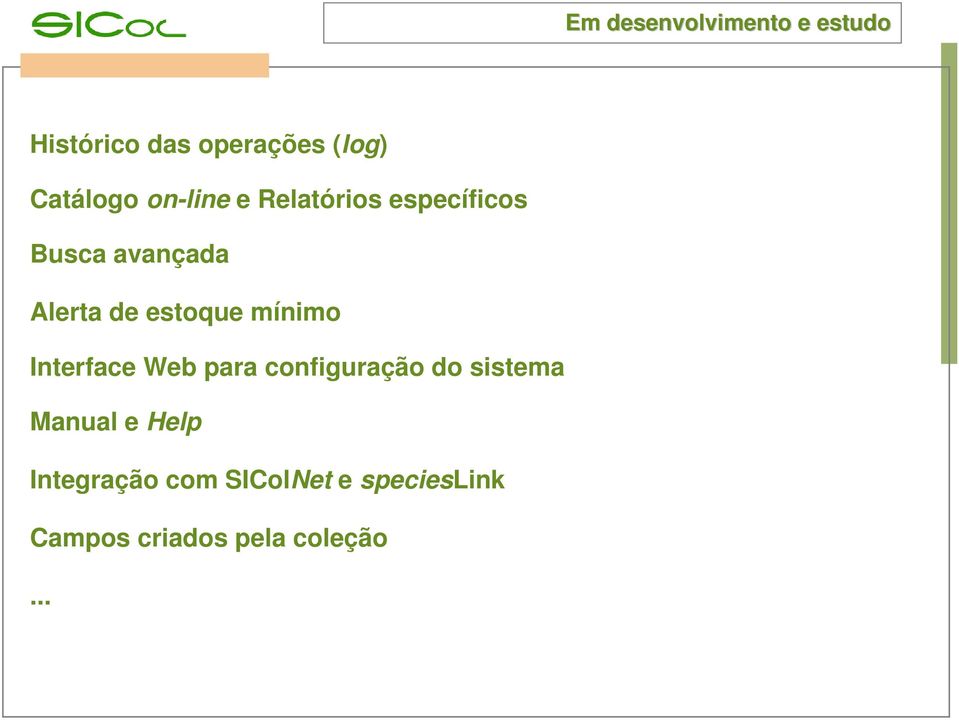 mínimo Interface Web para configuração do sistema Manual e Help