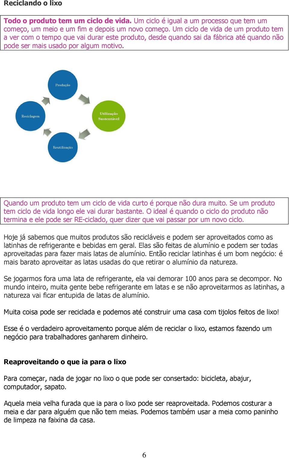 Quando um produto tem um ciclo de vida curto é porque não dura muito. Se um produto tem ciclo de vida longo ele vai durar bastante.