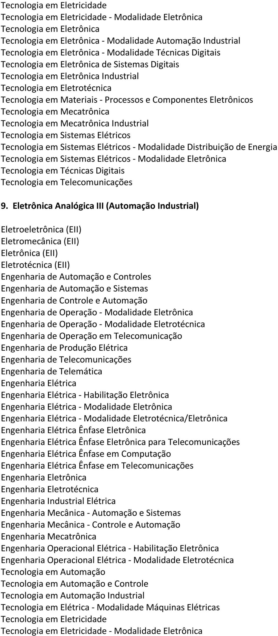 Eletrônica Analógica III (Automação Industrial) - Habilitação Eletrônica -