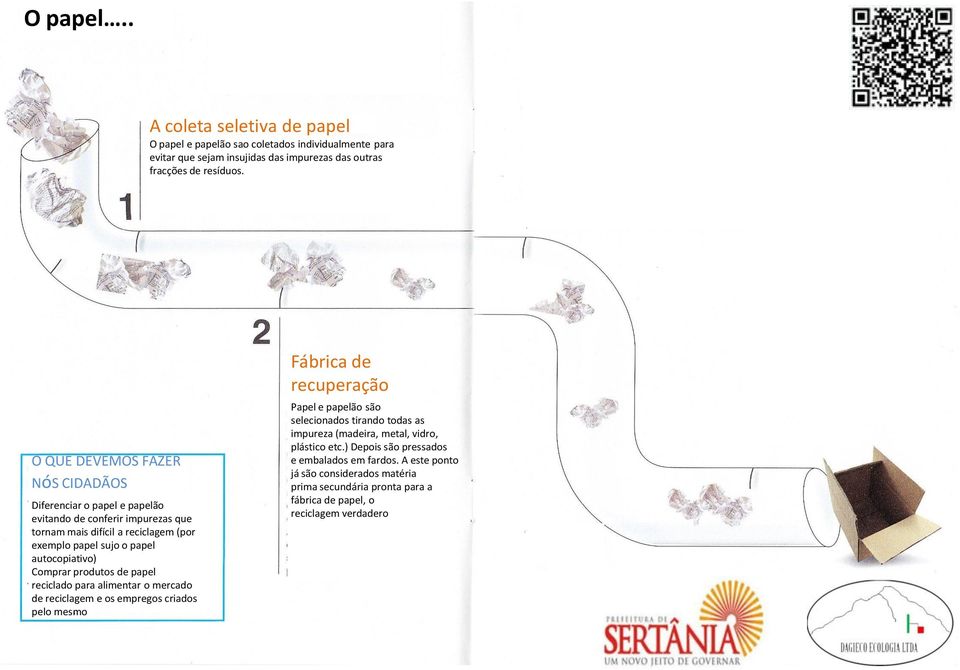 papel autocopiativo) Comprar produtos de papel reciclado para alimentar o mercado de reciclagem e os empregos criados pelo mesmo Fábrica de recuperação Papel e papelão são selecionados tirando