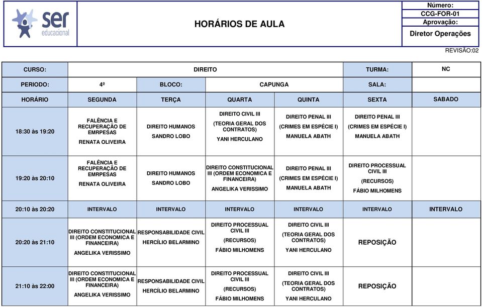 INTERVALO INTERVALO INTERVALO INTERVALO INTERVALO INTERVALO 20:20 às 21:10 CONSTITUCIONAL