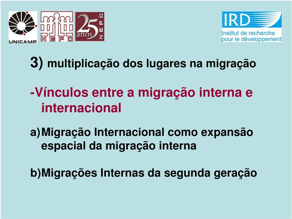 internacional a)migração Internacional como