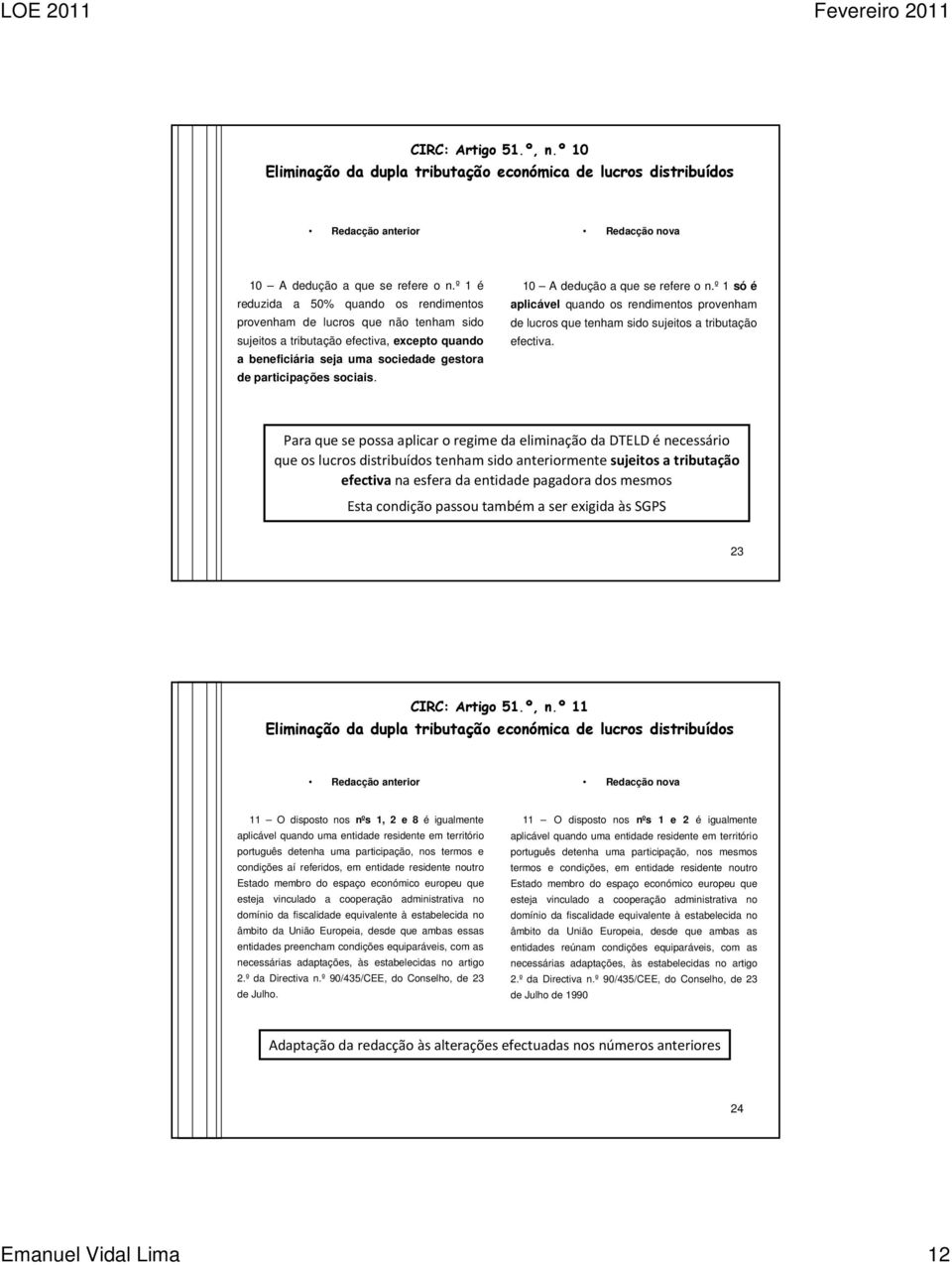 10 A dedução a que se refere o n.º 1 só é aplicável quando os rendimentos provenham de lucros que tenham sido sujeitos a tributação efectiva.