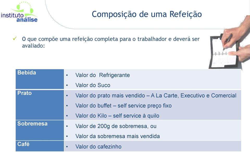 vendido A La Carte, Executivo e Comercial Valor do buffet self service preço fixo Valor do Kilo