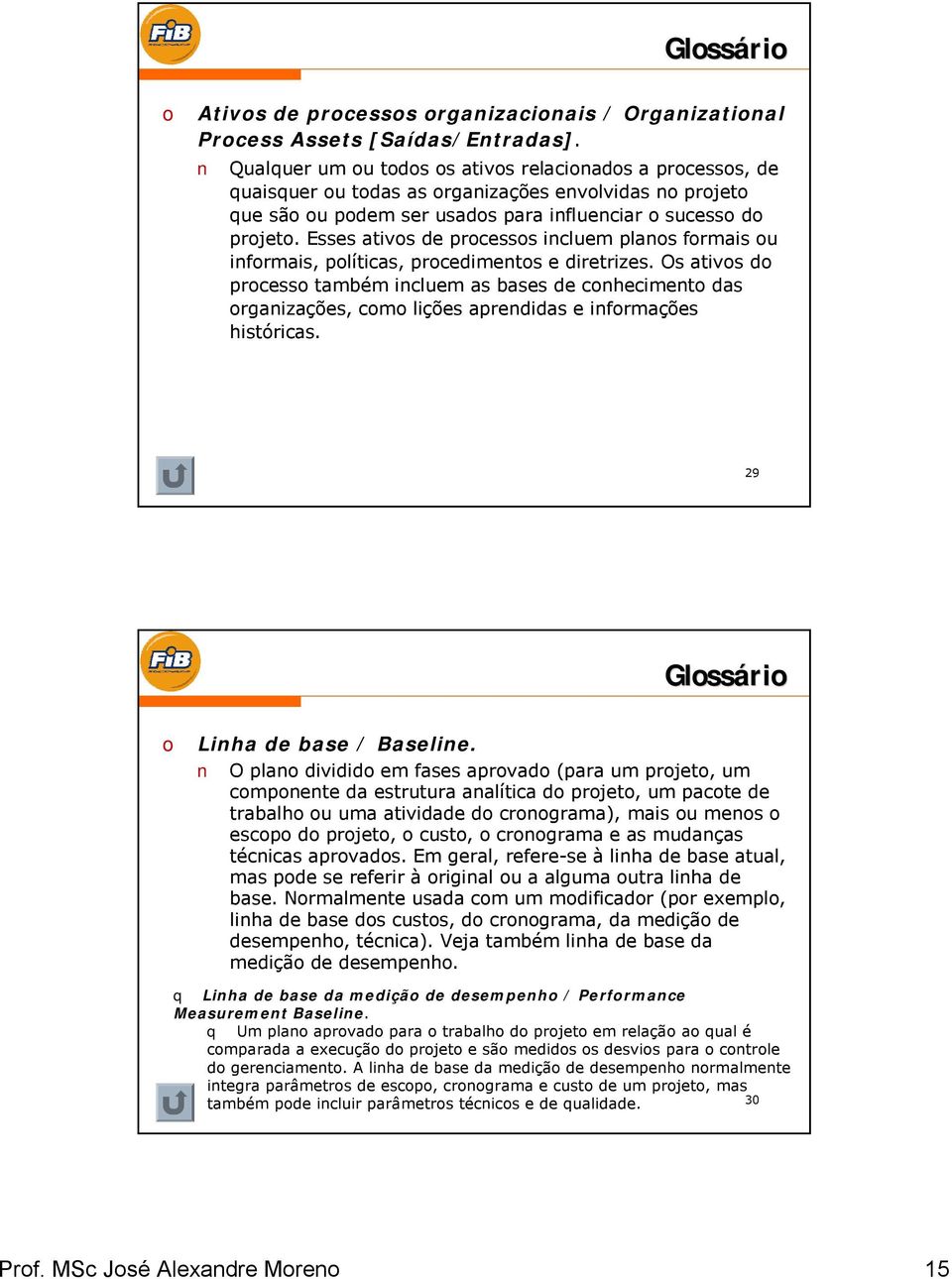 Esses ativs de prcesss incluem plans frmais u infrmais, plíticas, prcediments e diretrizes.