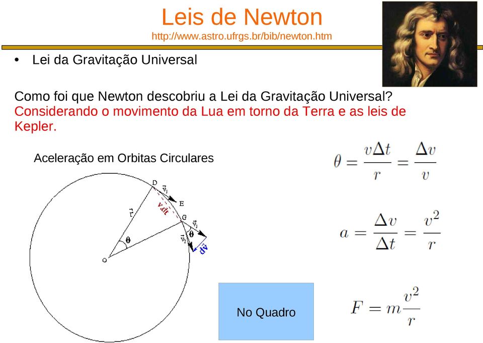 htm Como foi que Newton descobriu a Lei da Gravitação Universal?