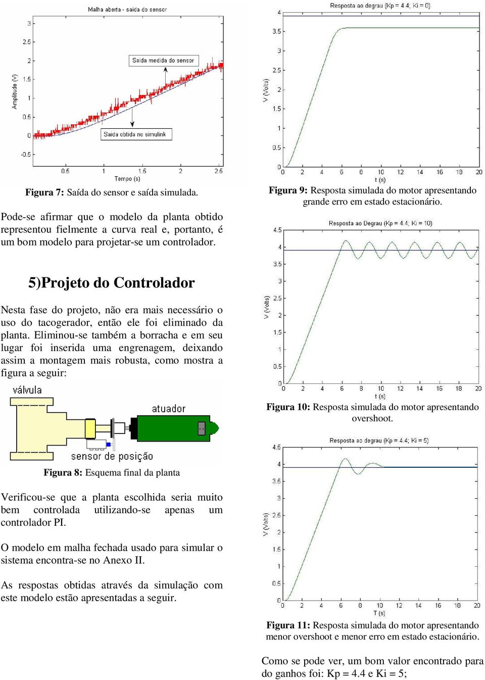 )Projeto do Controlador Nesta fase do projeto, não era mais necessário o uso do tacogerador, então ele foi eliminado da planta.