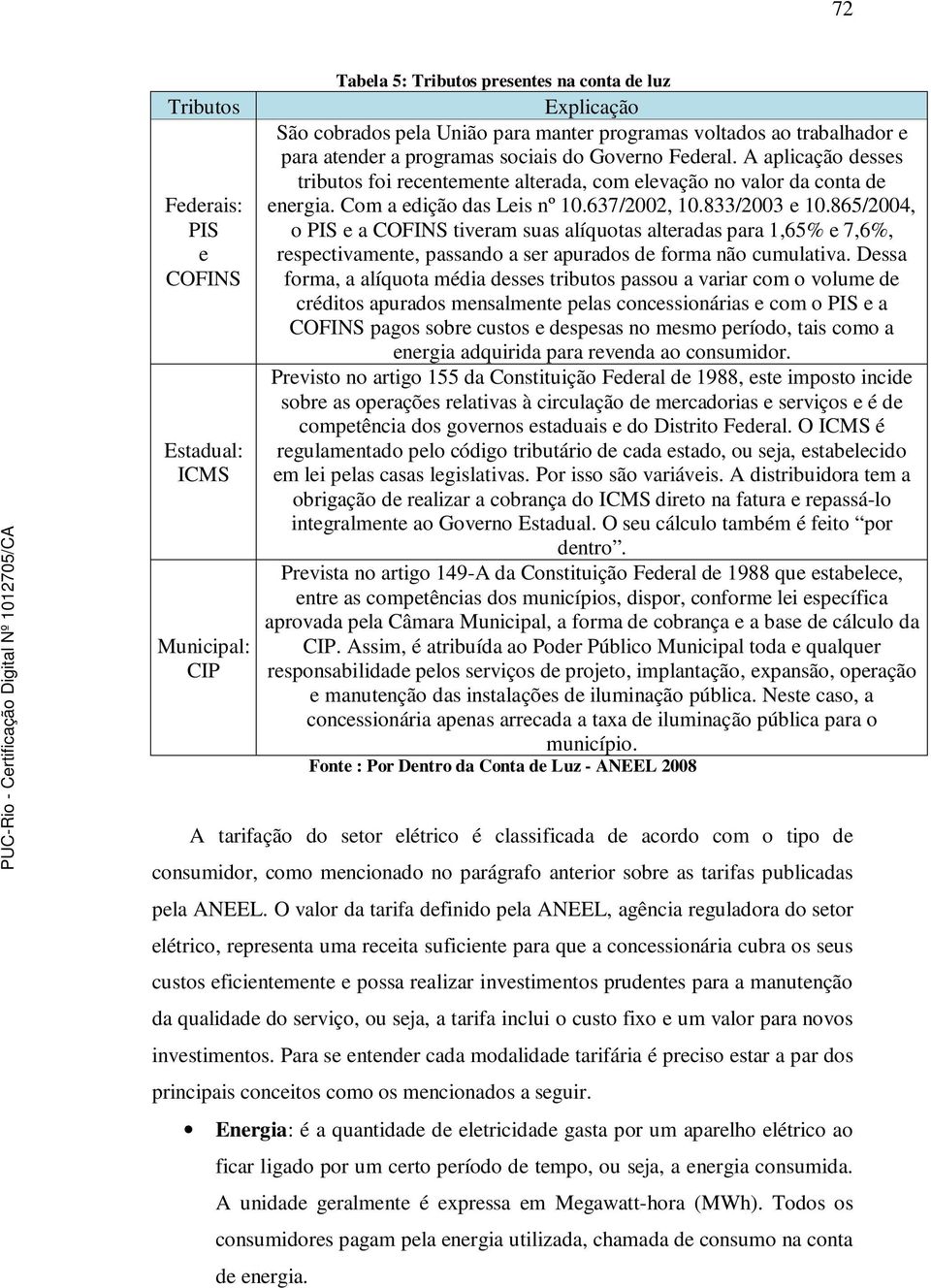 833/2003 e 10.865/2004, o PIS e a COFINS tiveram suas alíquotas alteradas para 1,65% e 7,6%, respectivamente, passando a ser apurados de forma não cumulativa.