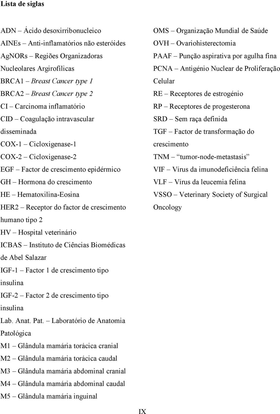 Receptor do factor de crescimento humano tipo 2 HV Hospital veterinário ICBAS Instituto de Ciências Biomédicas de Abel Salazar IGF-1 Factor 1 de crescimento tipo insulina IGF-2 Factor 2 de