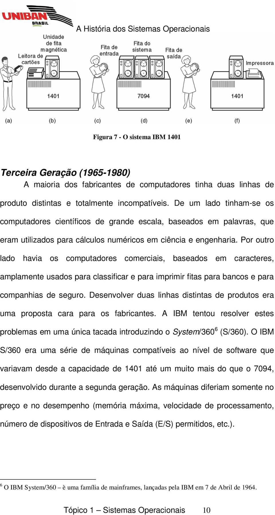 Por outro lado havia os computadores comerciais, baseados em caracteres, amplamente usados para classificar e para imprimir fitas para bancos e para companhias de seguro.