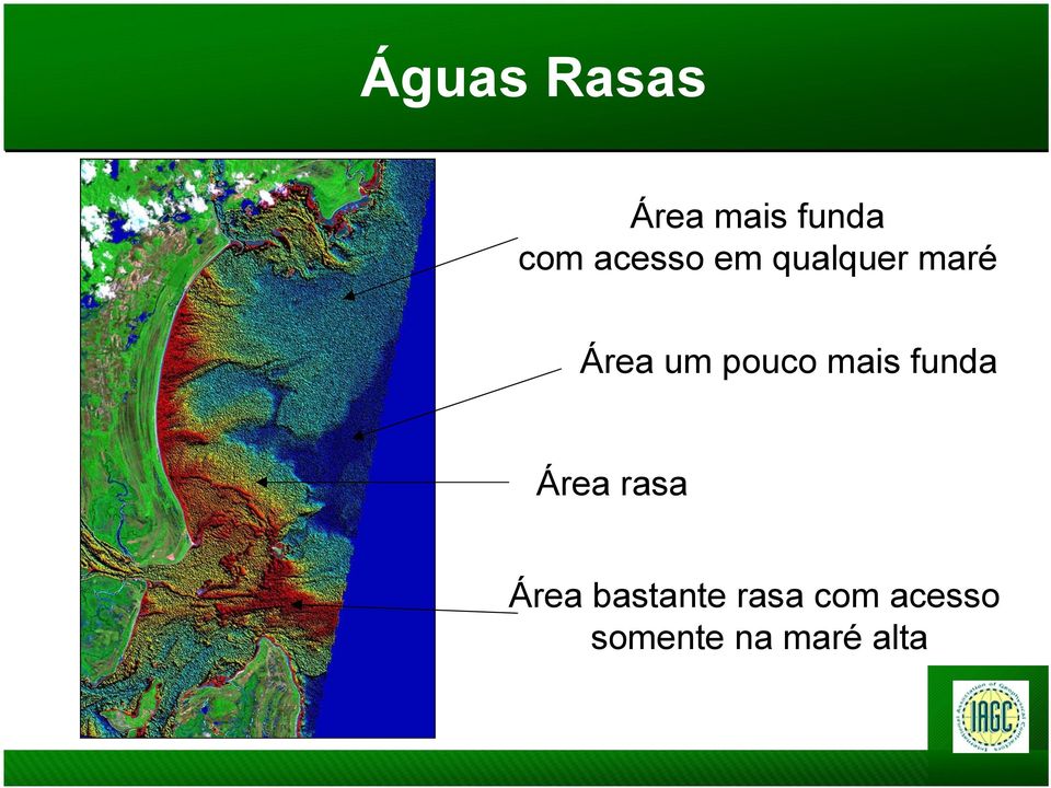 pouco mais funda Área rasa Área