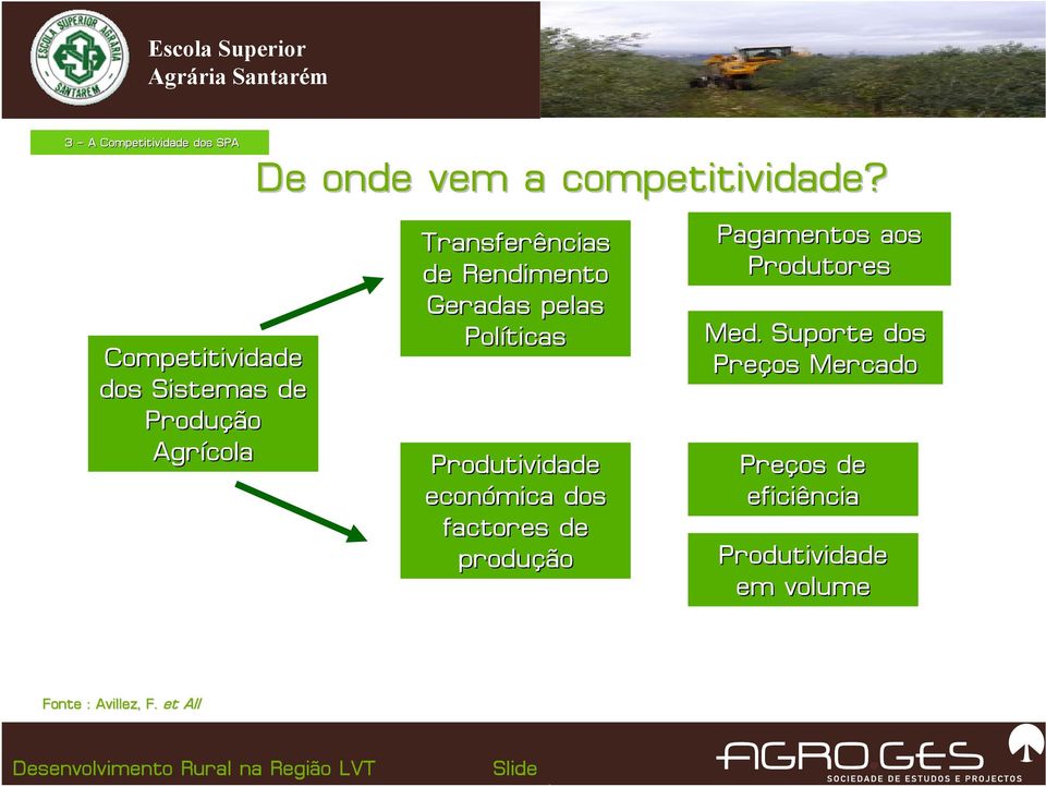 Transferências de Rendimento Geradas pelas Políticas Produtividade económica dos