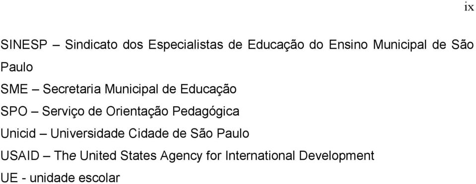 Orientação Pedagógica Unicid Universidade Cidade de São Paulo USAID