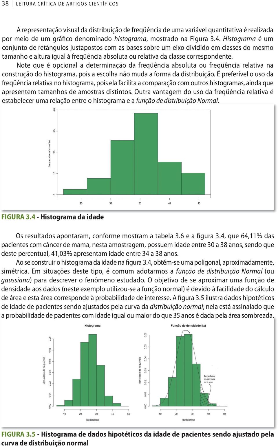 Histograma é um conjunto de retângulos justapostos com as bases sobre um eixo dividido em classes do mesmo tamanho e altura igual à freqüência absoluta ou relativa da classe correspondente.