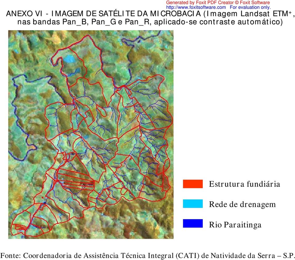 tico) Estrutura fundiária Rede de drenagem Rio Paraitinga Fonte: