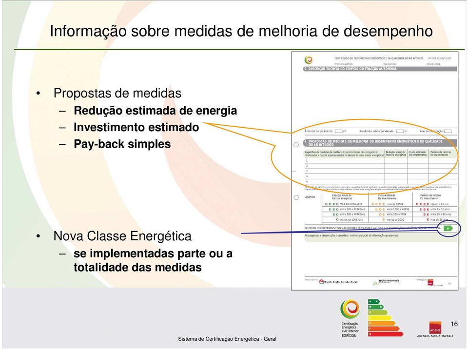 Investimento estimado Pay-back simples Nova Classe