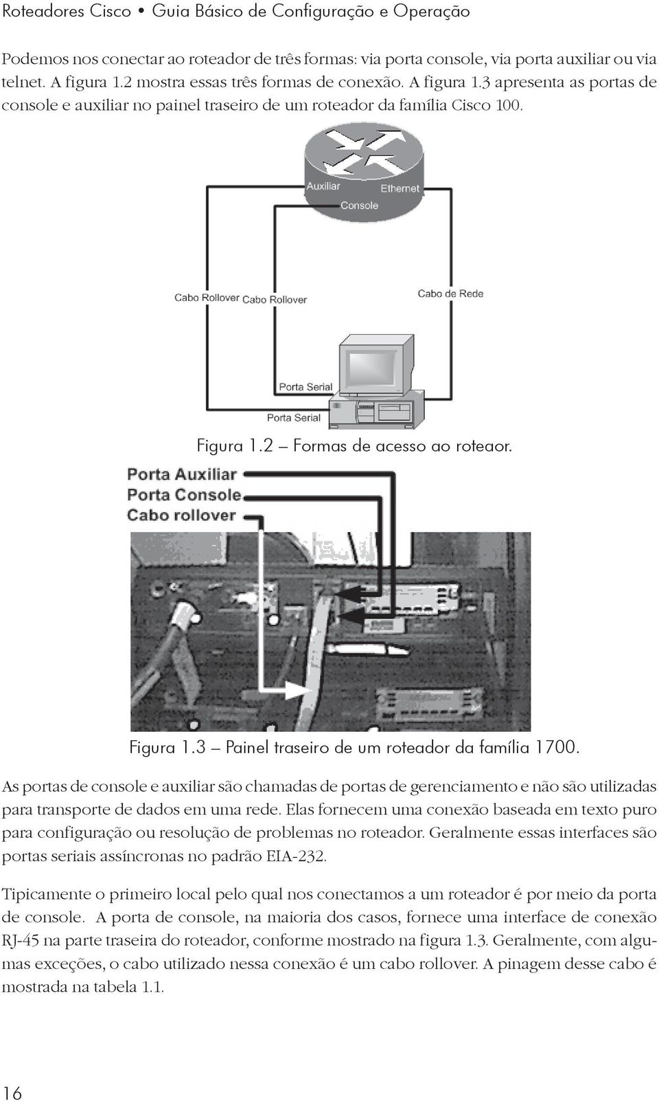 2 Formas de acesso ao roteaor. Figura 1.3 Painel traseiro de um roteador da família 1700.