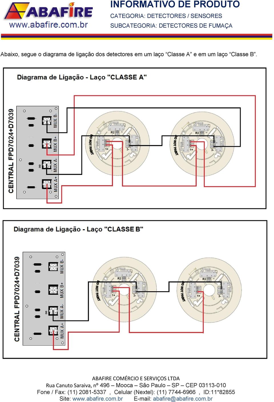 detectores em um laço