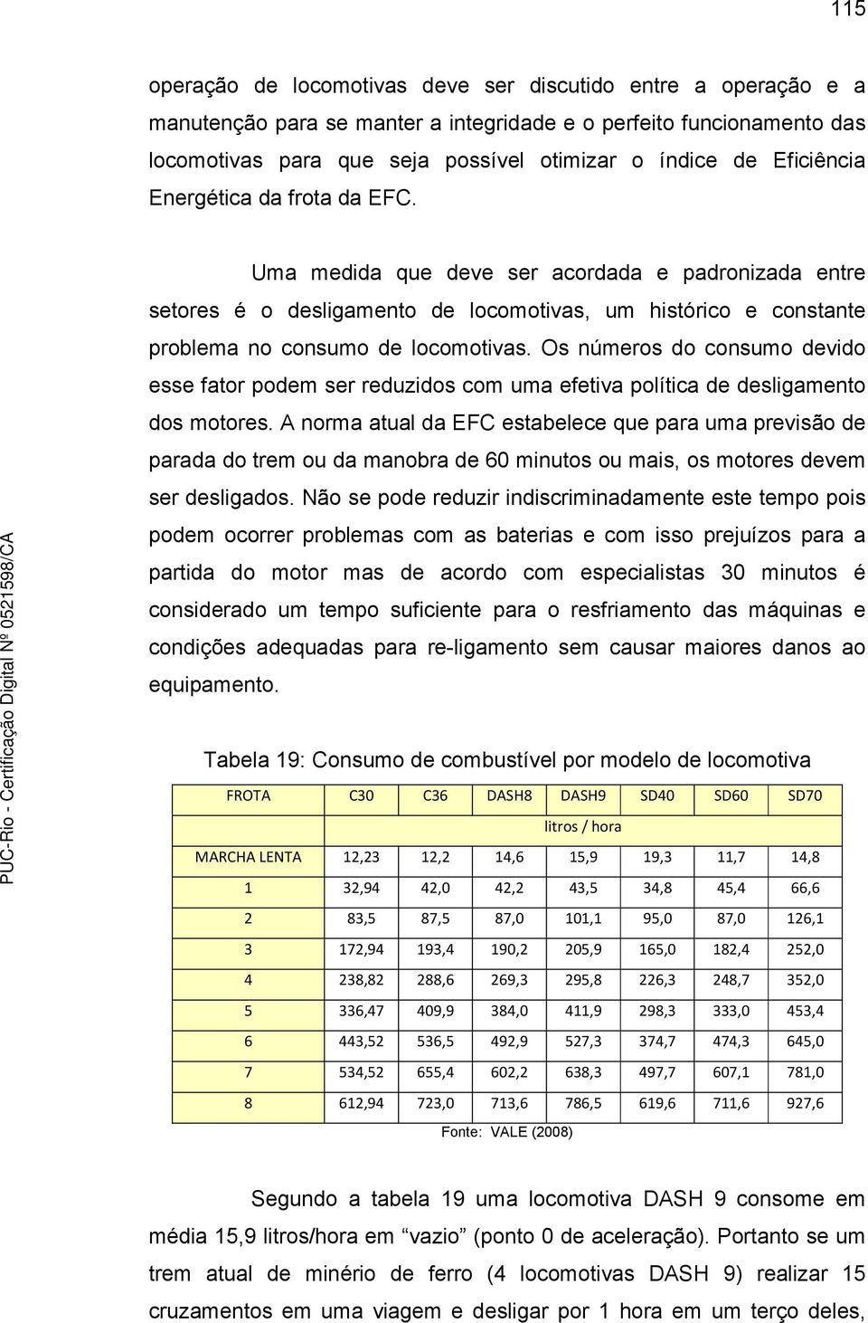 Os números do consumo devido esse fator podem ser reduzidos com uma efetiva política de desligamento dos motores.