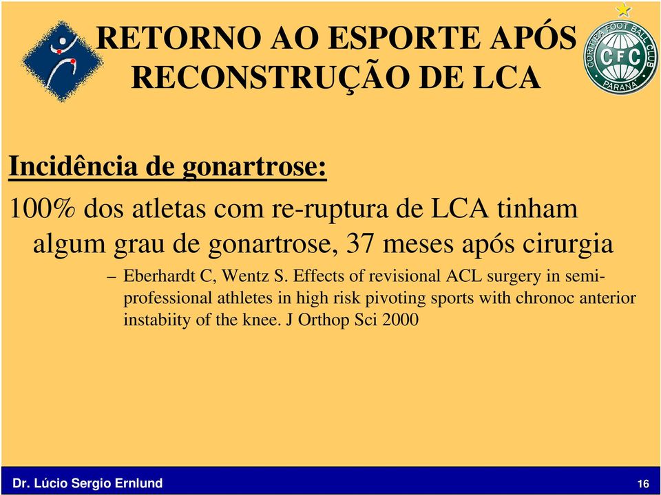 Effects of revisional ACL surgery in semiprofessional athletes in high risk