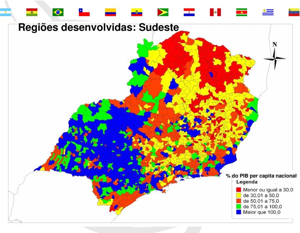 Sudeste % do