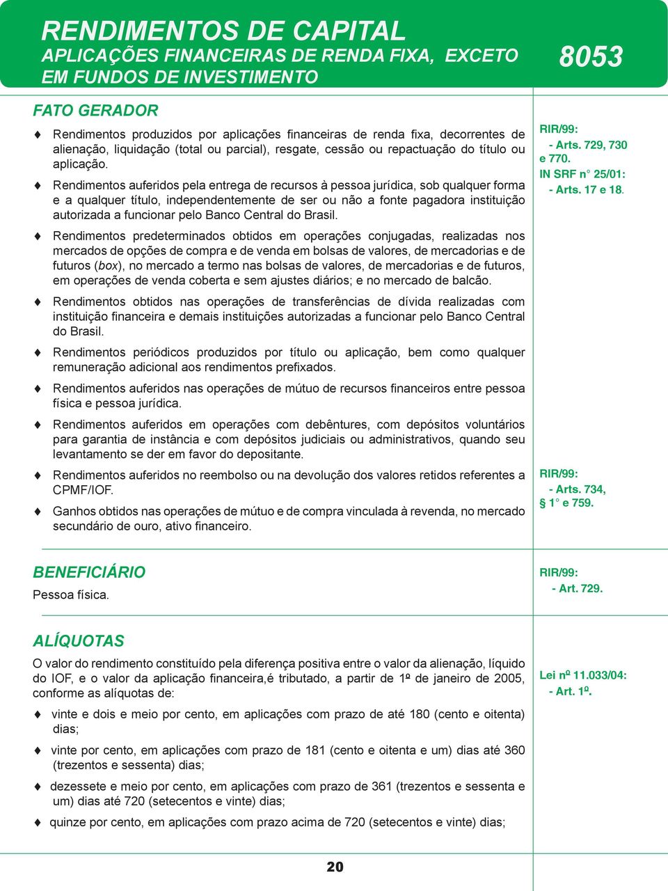 Rendimentos auferidos pela entrega de recursos à pessoa jurídica, sob qualquer forma e a qualquer título, independentemente de ser ou não a fonte pagadora instituição autorizada a funcionar pelo