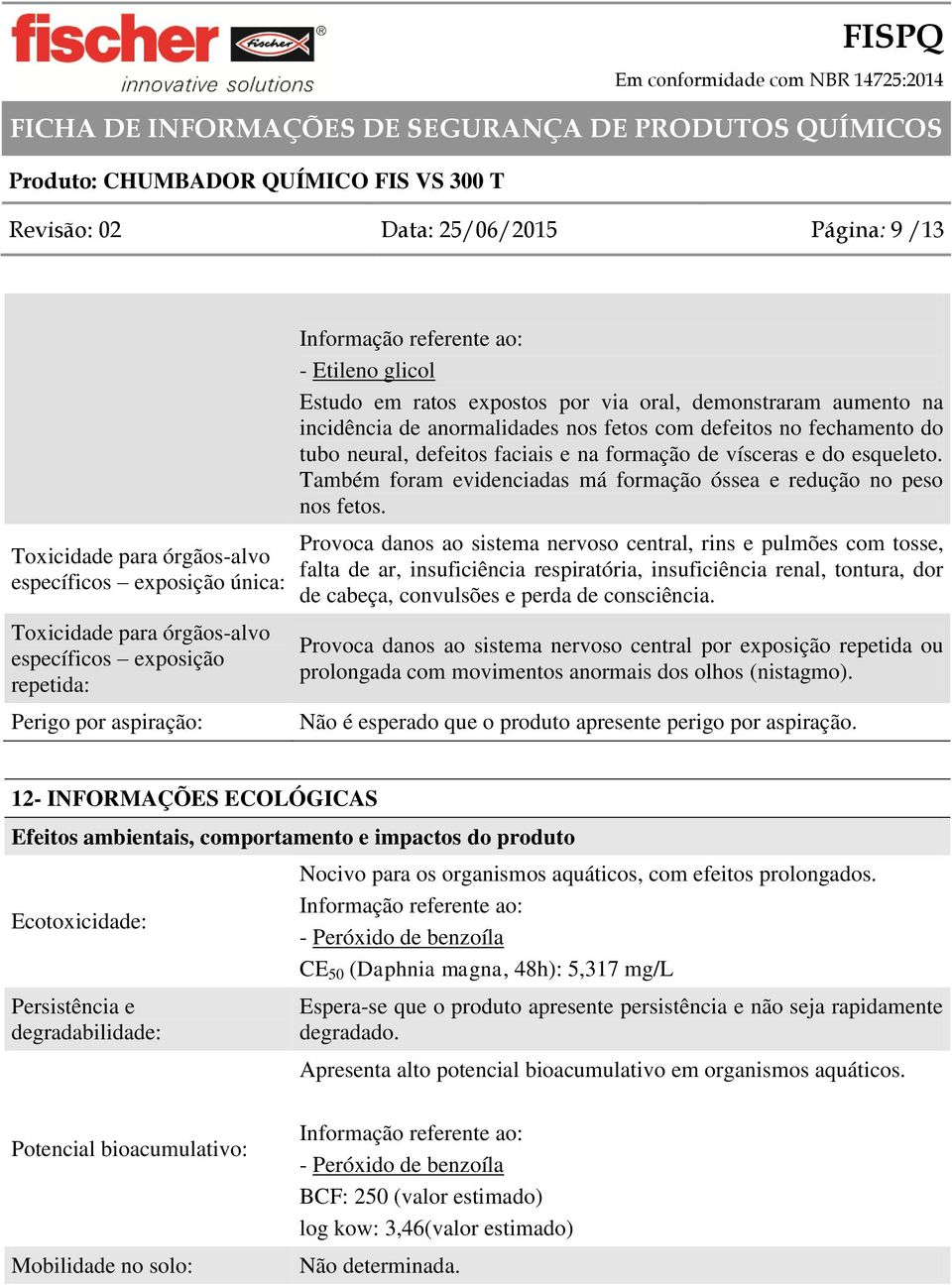 formação de vísceras e do esqueleto. Também foram evidenciadas má formação óssea e redução no peso nos fetos.