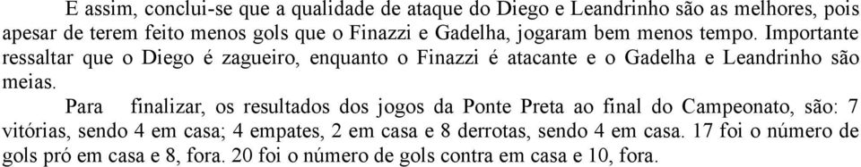 Importante ressaltar que o Diego é zagueiro, enquanto o Finazzi é atacante e o Gadelha e Leandrinho são meias.