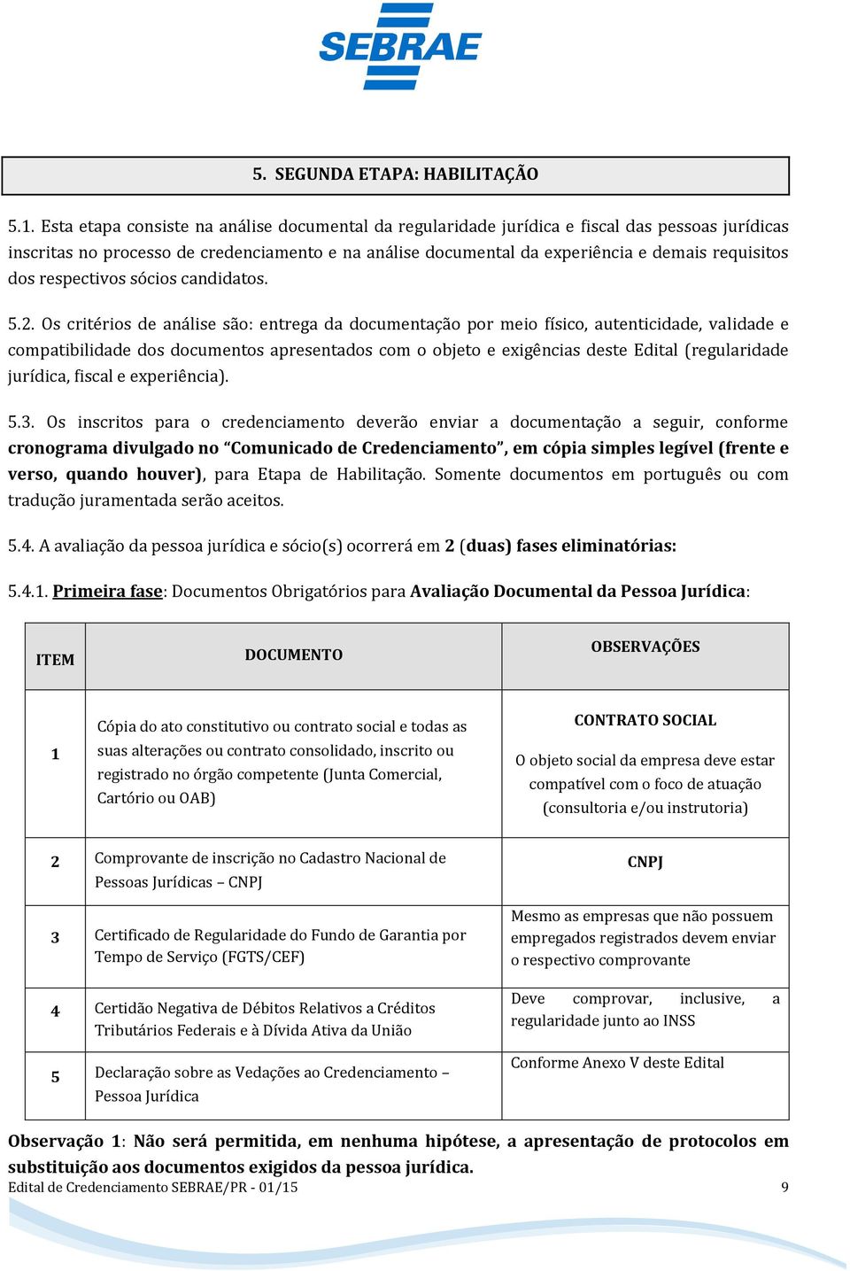 dos respectivos sócios candidatos. 5.2.