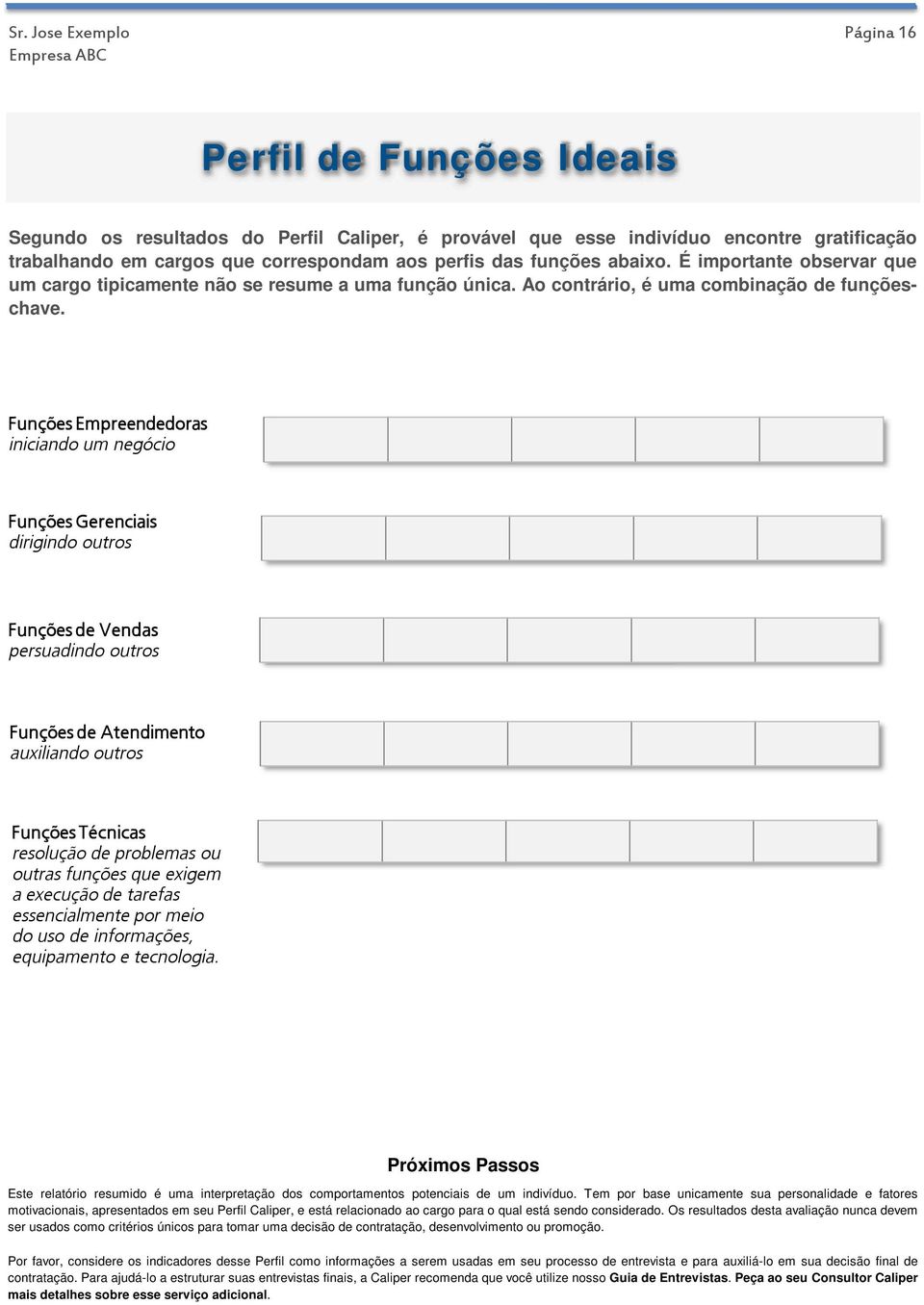 Funções Empreendedoras iniciando um negócio Funções Gerenciais dirigindo outros Funções de Vendas persuadindo outros Funções de Atendimento auxiliando outros Funções Técnicas resolução de problemas